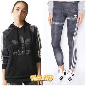 adidas Black and Gray Leggings